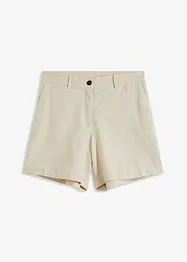 Shorts med rett passform med lin, bpc bonprix collection