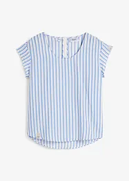 Ermeløs bluse i myk viskosemiks, bonprix