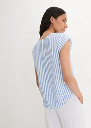 Ermeløs bluse i myk viskosemiks, bonprix