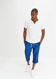 3/4-lang slip on-bukse med lin, Regular Fit, John Baner JEANSWEAR