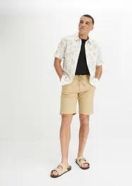 Chino-bermuda med lin og snøring, Regular Fit, bpc bonprix collection