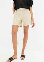 Shorts med rett passform med lin, bpc bonprix collection