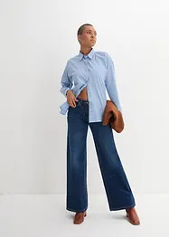 Wide Leg-jeans Mid Waist, komfortlinning, bonprix