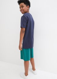 T-skjorte og kort bukse av økologisk bomull til barn (2-delt sett), bpc bonprix collection