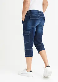 ¾-lang jeans med cargolommer, Loose Fit, John Baner JEANSWEAR