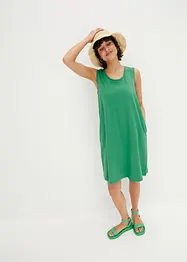 Kort jersey-kjole med A-fasong, uten arm, bonprix