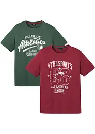 T-shirt med sporty print (2-pack), bonprix
