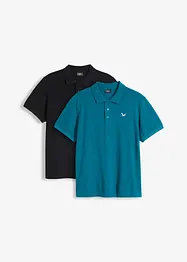 Poloshirt, kort arm (2-pack), bonprix