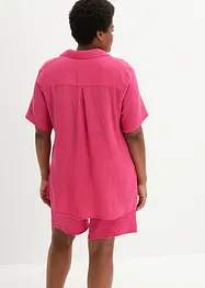 Skjortebluse i musselin, bonprix