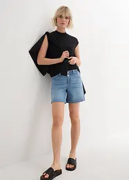 Wide Leg-jeans, Mid Waist, shorts, økologisk bomull, John Baner JEANSWEAR