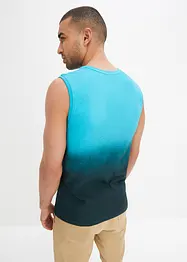 Singlet med fargegradering av økologisk bomull, Slim Fit, bonprix