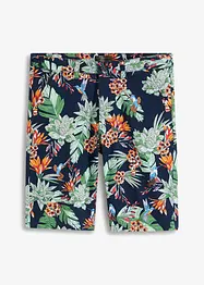 Chino-bermuda med print, Slim Fit, bpc selection