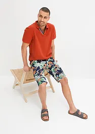 Chino-bermuda med print, Slim Fit, bpc selection