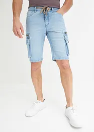 Lang jeansshorts med cargolommer, Regular Fit, John Baner JEANSWEAR