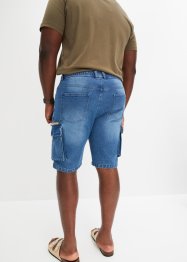 Lang jeansshorts med cargolommer, Regular Fit, John Baner JEANSWEAR