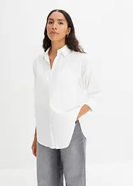 Oversized bluse av bomull med 3/4-lang arm, bonprix