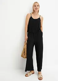 Plissert jumpsuit i jersey, bonprix