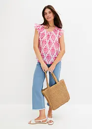 Bluse med print, bonprix