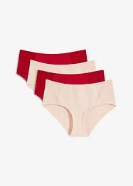 Panty med mesh og økologisk bomull (4-pack), bonprix