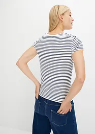 Stripet topp med cut-out, bonprix