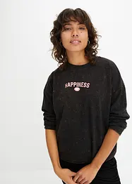 Sweatshirt med print i Used-look, bonprix