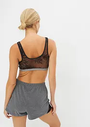 Bustier med økologisk bomull og blonde, bonprix