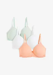 Padded-BH uten bøyle, med økologisk bomull (3-pack), bpc bonprix collection