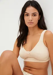 Minimizer T-skjorte-BH uten bøyle, med økologisk bomull (2-pack), bonprix