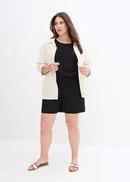 Paperbag-shorts med lin, bonprix