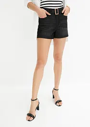 Jeansshorts med belte (2-delt sett), bonprix