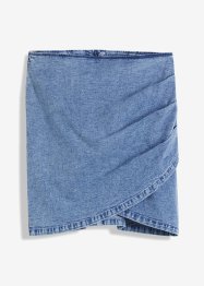 Jeansskjørt med omslagsdetalj, RAINBOW