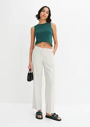 Cropped topp av bomull med stretch, bonprix