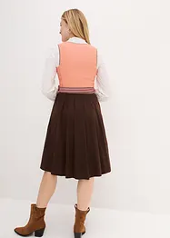 Dirndl med glidelås i midi-lengde (2-delt sett), bonprix