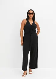 Trikot-jumpsuit med rynking, bonprix