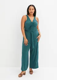 Trikot-jumpsuit med rynking, bonprix