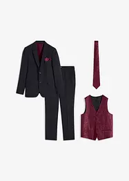 Bryllupsdress med vest og slips (5-delt sett), Slim Fit, bonprix