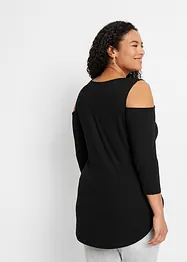 Cold shoulder-topp i viskose med pent fall, bonprix