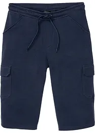 Lang cargo-bermudashorts i bomullstrikot, Regular Fit, bonprix