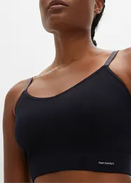 Feel Comfort Seamless-BH-topp i ribbemateriale, bonprix