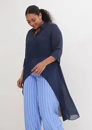 Chiffonbluse med volanger, bonprix
