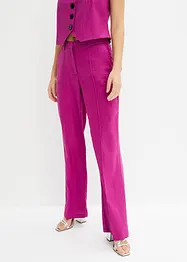 High Waist-bukse med lin og legg, bonprix