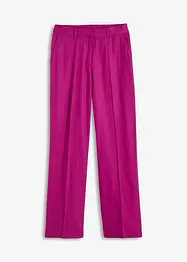 High Waist-bukse med lin og legg, bonprix