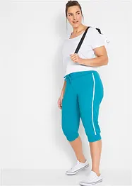 Capribukse i bomullstrikot (2-pack), bonprix