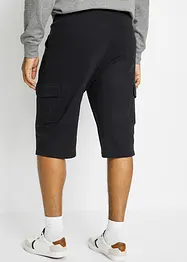 Lang cargo-bermudashorts i bomullstrikot, Regular Fit, bonprix