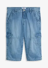 Regular Fit 3/4-cargojeans med stretch, Straight, bonprix