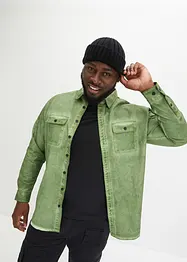 Langermet skjorte i 100% bomull i vasket look, bonprix