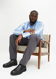 Regular Fit slip on-bukse med linandel, Straight, bonprix