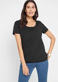 Topp i 100% bomull, kortermet, bonprix