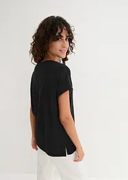 Ledig topp med blonder, bonprix