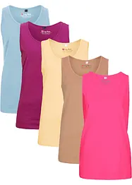 Lang topp av 100% bomull (5-pack), bonprix